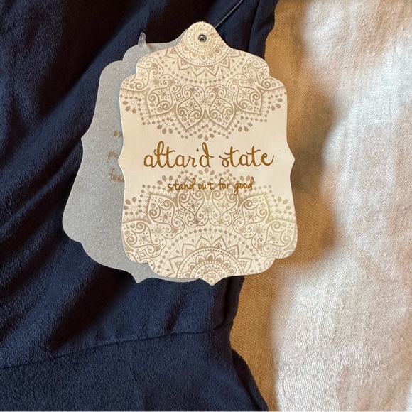 NWT Alter’d State, Medium, Navy Blue sleeveless dress. Lace hem. - Picture 7 of 11